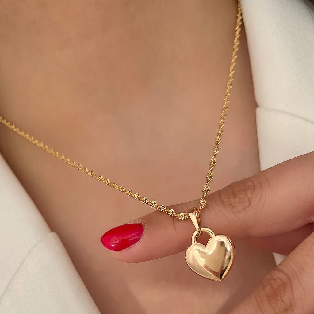 پلاک قلبی بدون زنجیر ژوپینگ کد 1175